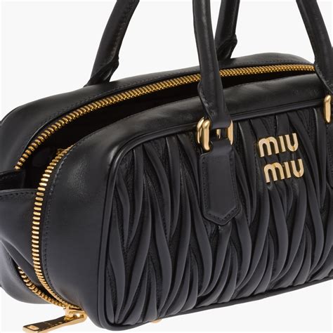 miu miu matelasse bag black|Black Matelassé Nappa Leather Bag .